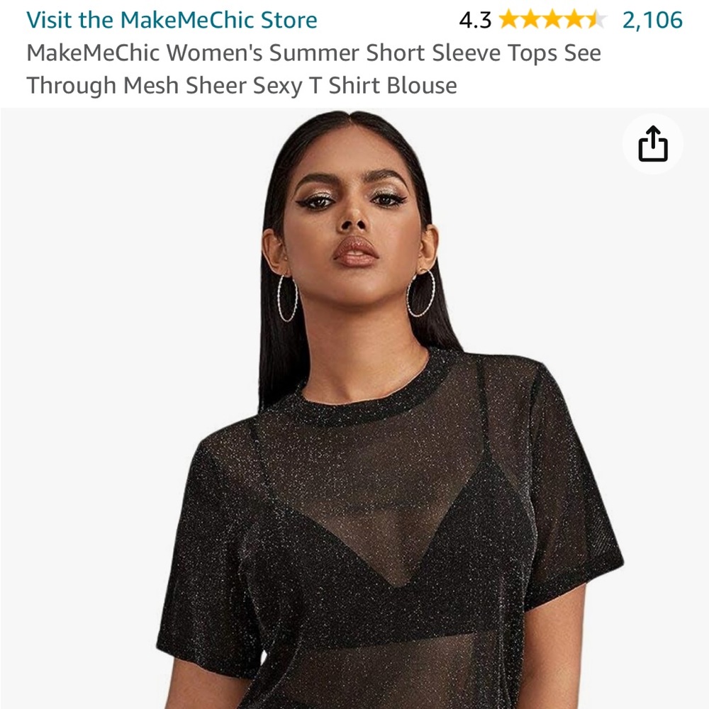 See Through Mesh Sheer T Shirt Blouse